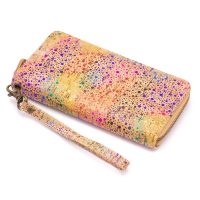Veľká korková peňaženka - Rainbow, jeden zips