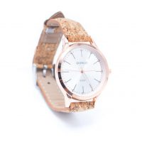 Dámské korkové hodinky eco-friendly - Giorgie, bílý ciferník