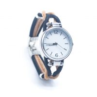 Dámske korkové hodinky eco-friendly - Sofia, čierne