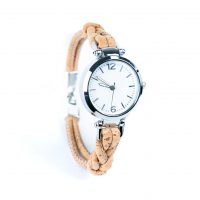 Dámske korkové hodinky eco-friendly - Splietané, natural