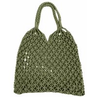 Macramé bavlnená plážová kabelka - Khaki