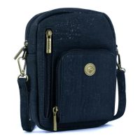 Korková crossbody taška - Čierna