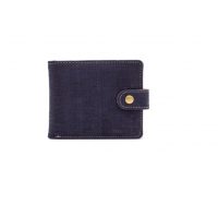 Pánska korková peňaženka - Modrá s prešívaním