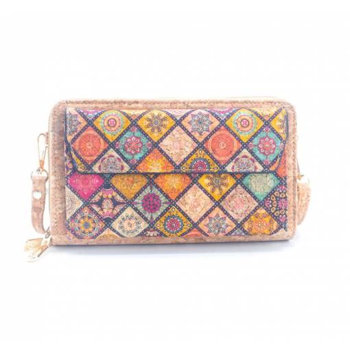 Foto - Korková peňaženka s vreckom na mobilný telefón - Dlaždice