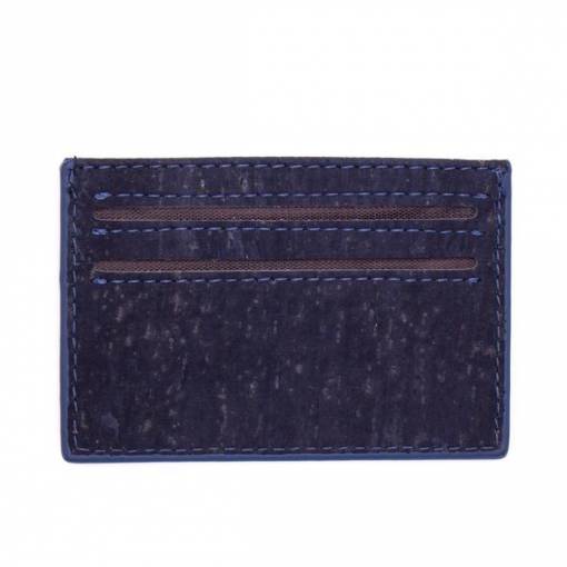 Foto - Korková peňaženka, púzdro na karty - Tmavo modrá
